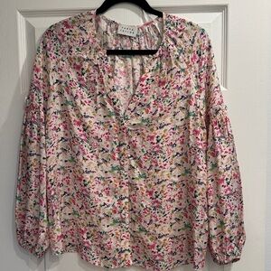 Tanya Taylor Multicolor Floral Blouse
